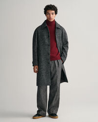 Tekstureret sweater med rullekrave