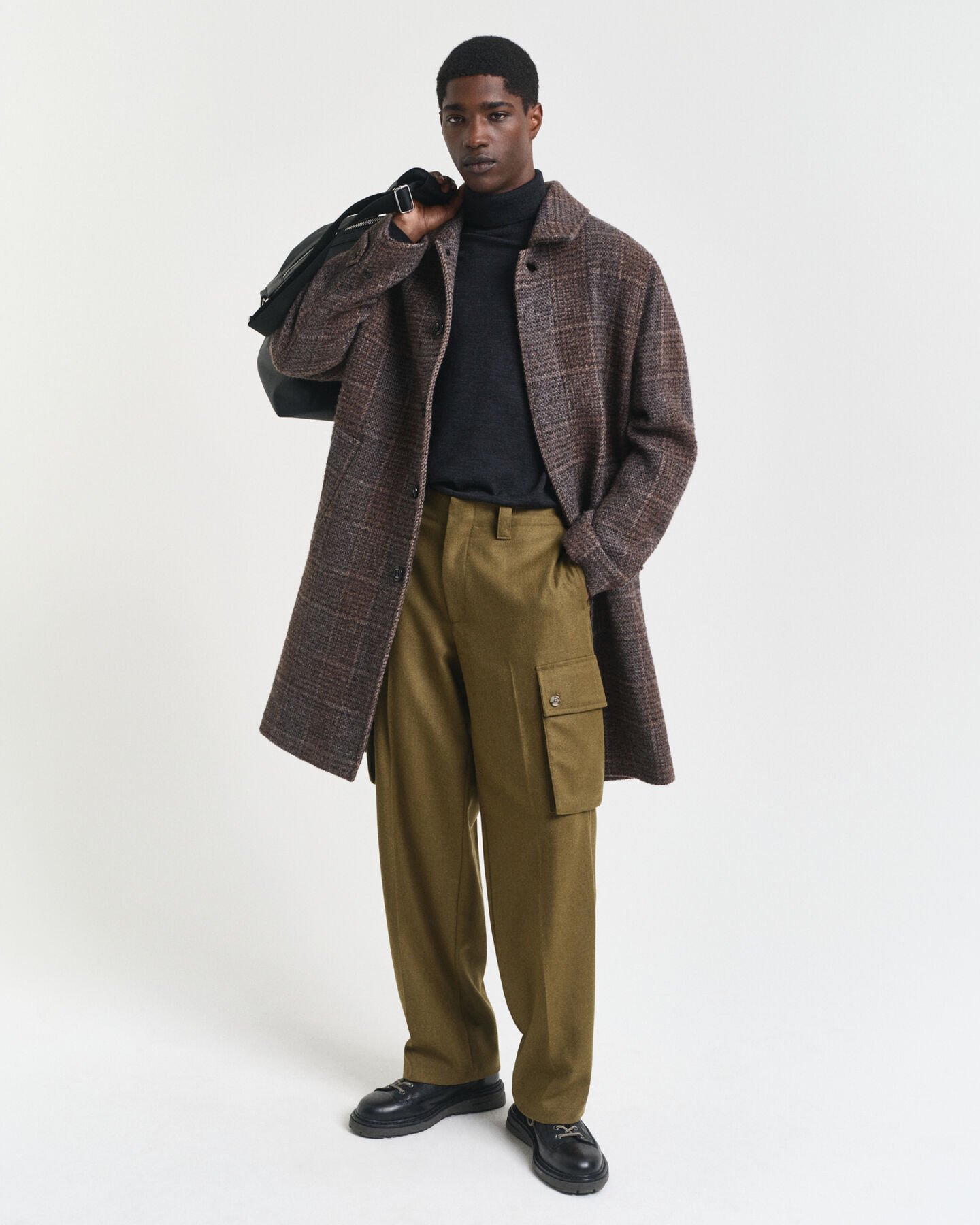 Rullekrave sweater af ekstra fin merinould