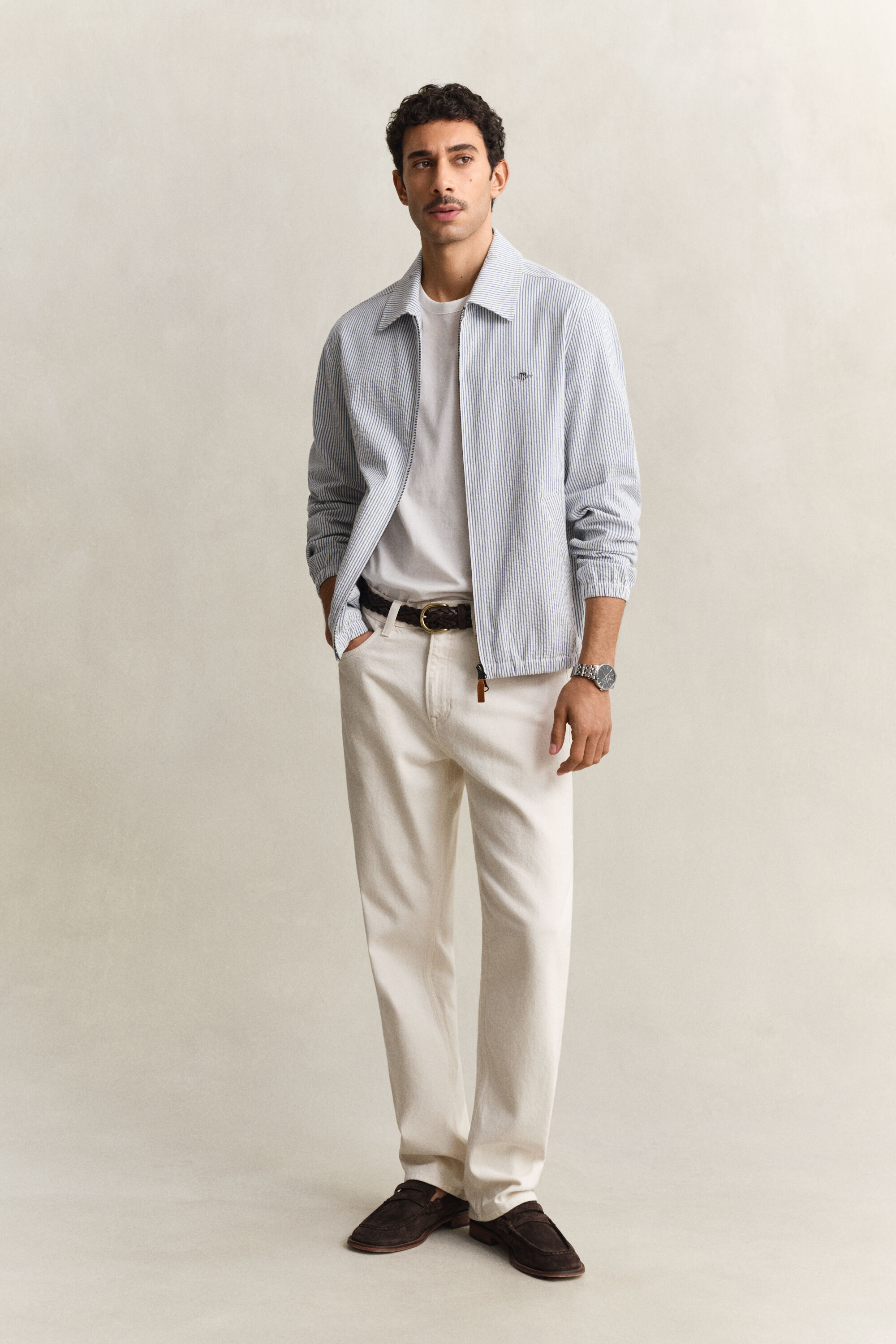 Seersucker Windcheater jakke