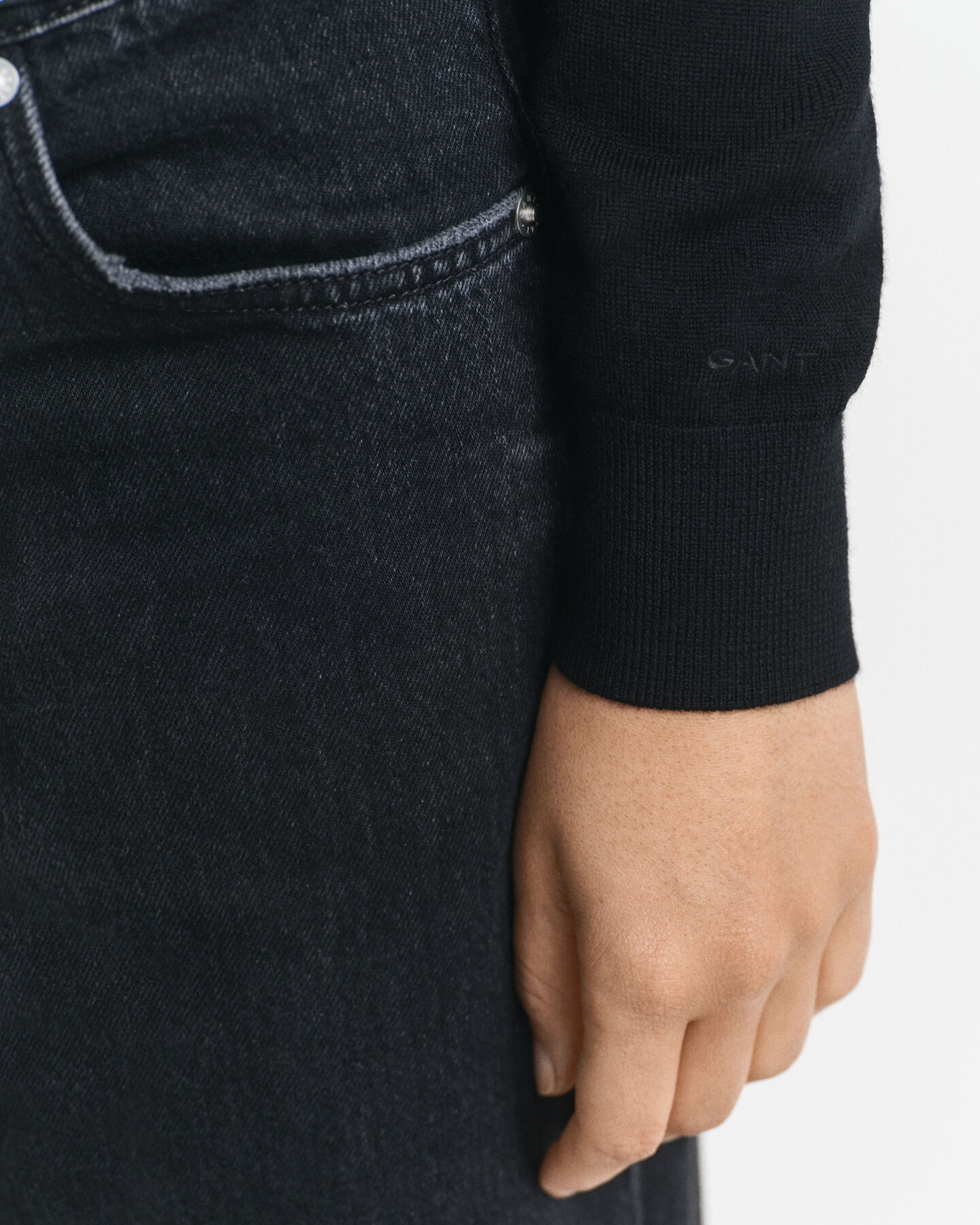 Sweater med V-hals sweater af ekstra fin merinould