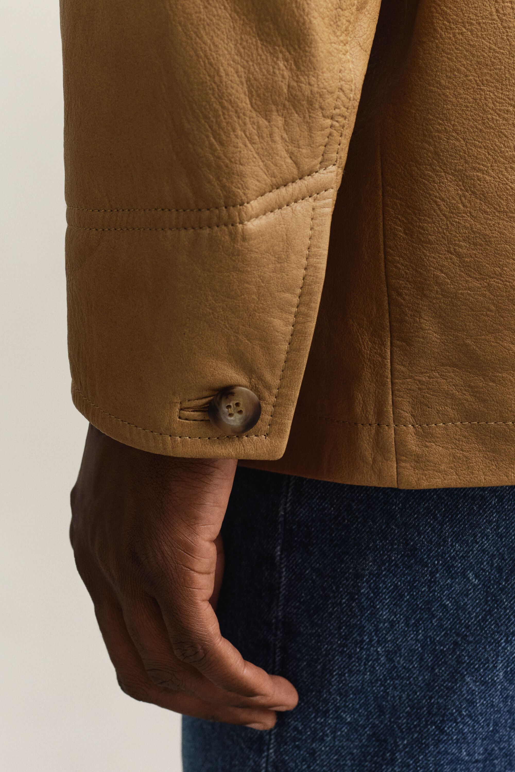 Decker jakke af læder