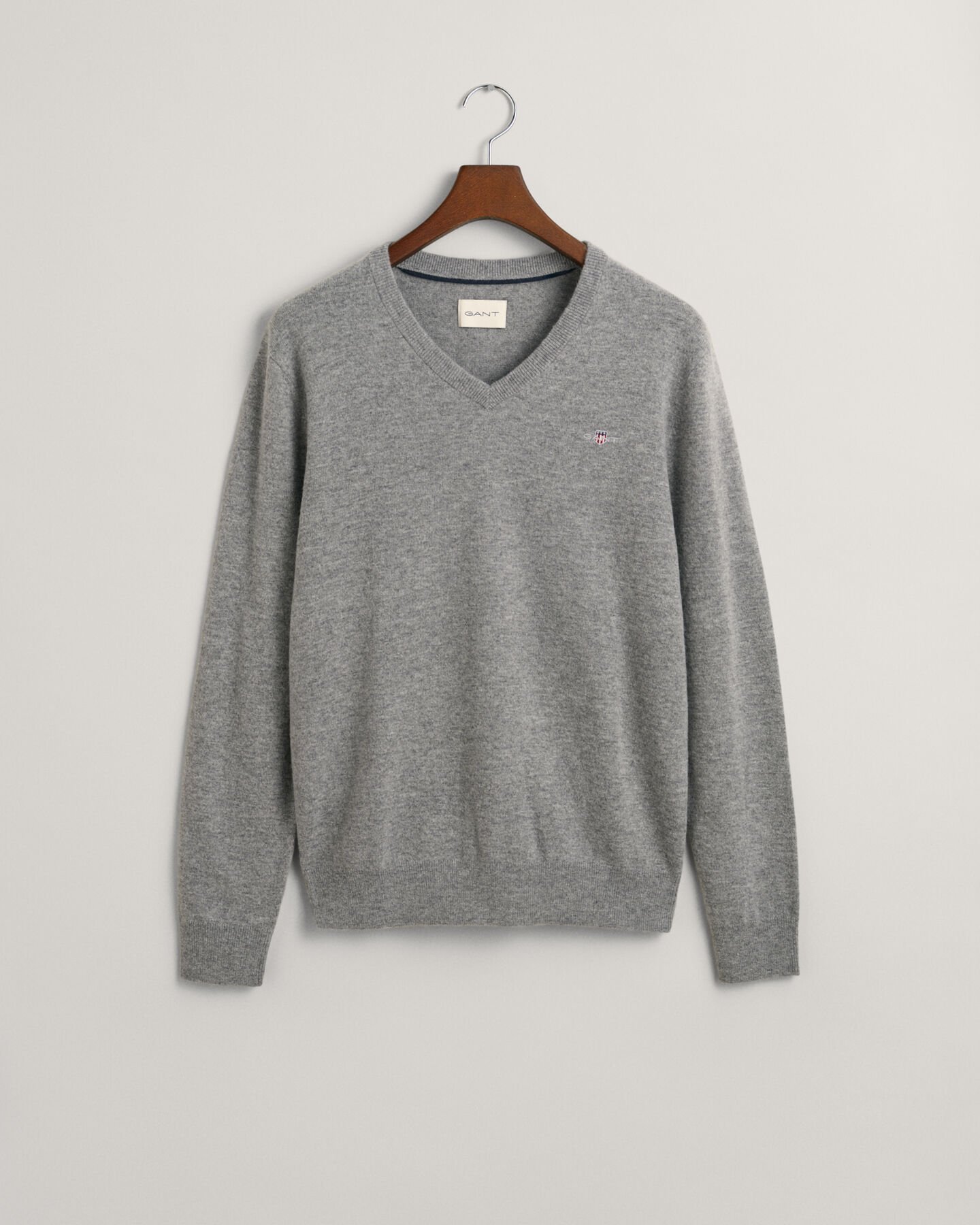 Seasonal Essential sweater med V-hals af ekstra fin lammeuld