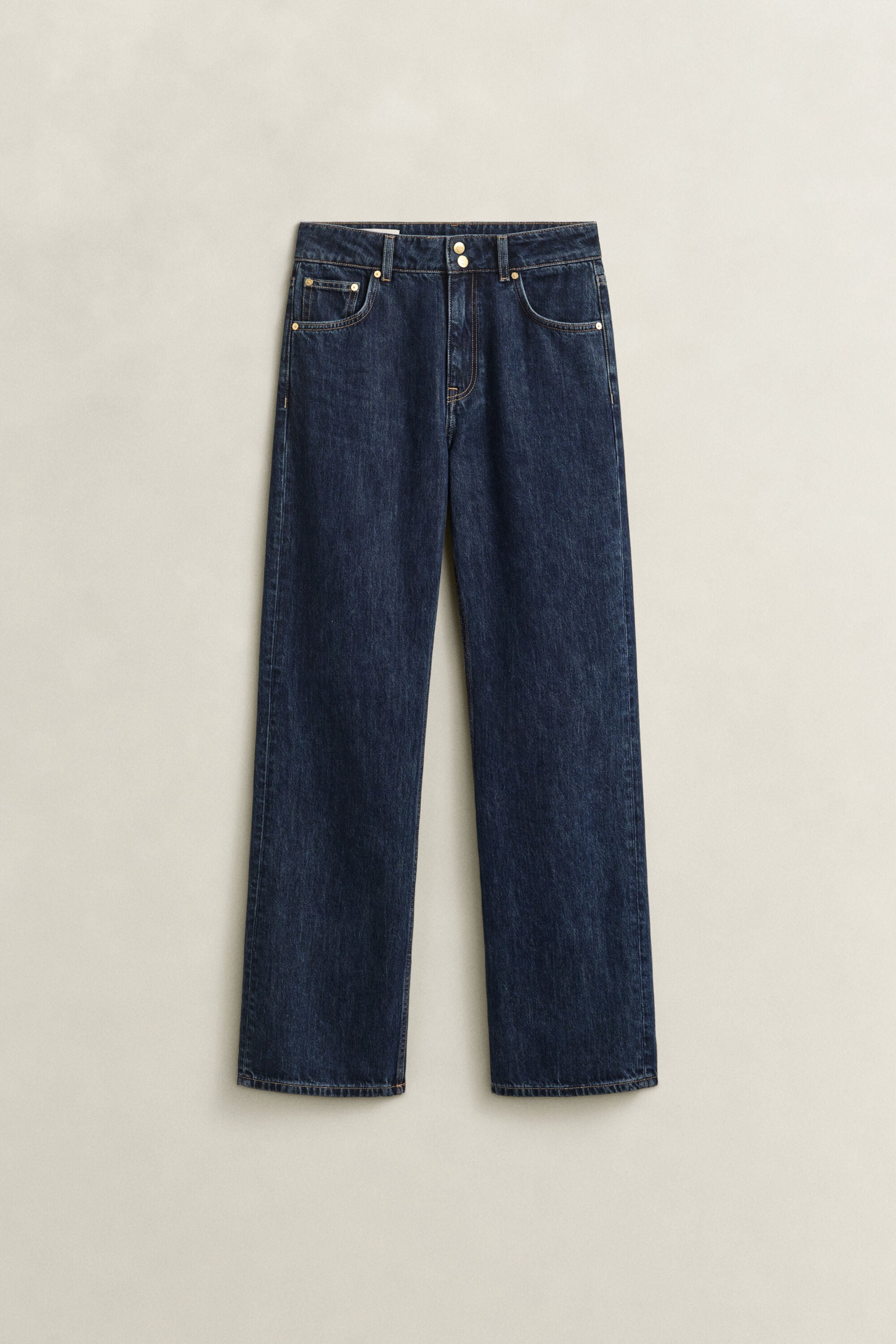 Relaxed jeans med knapper
