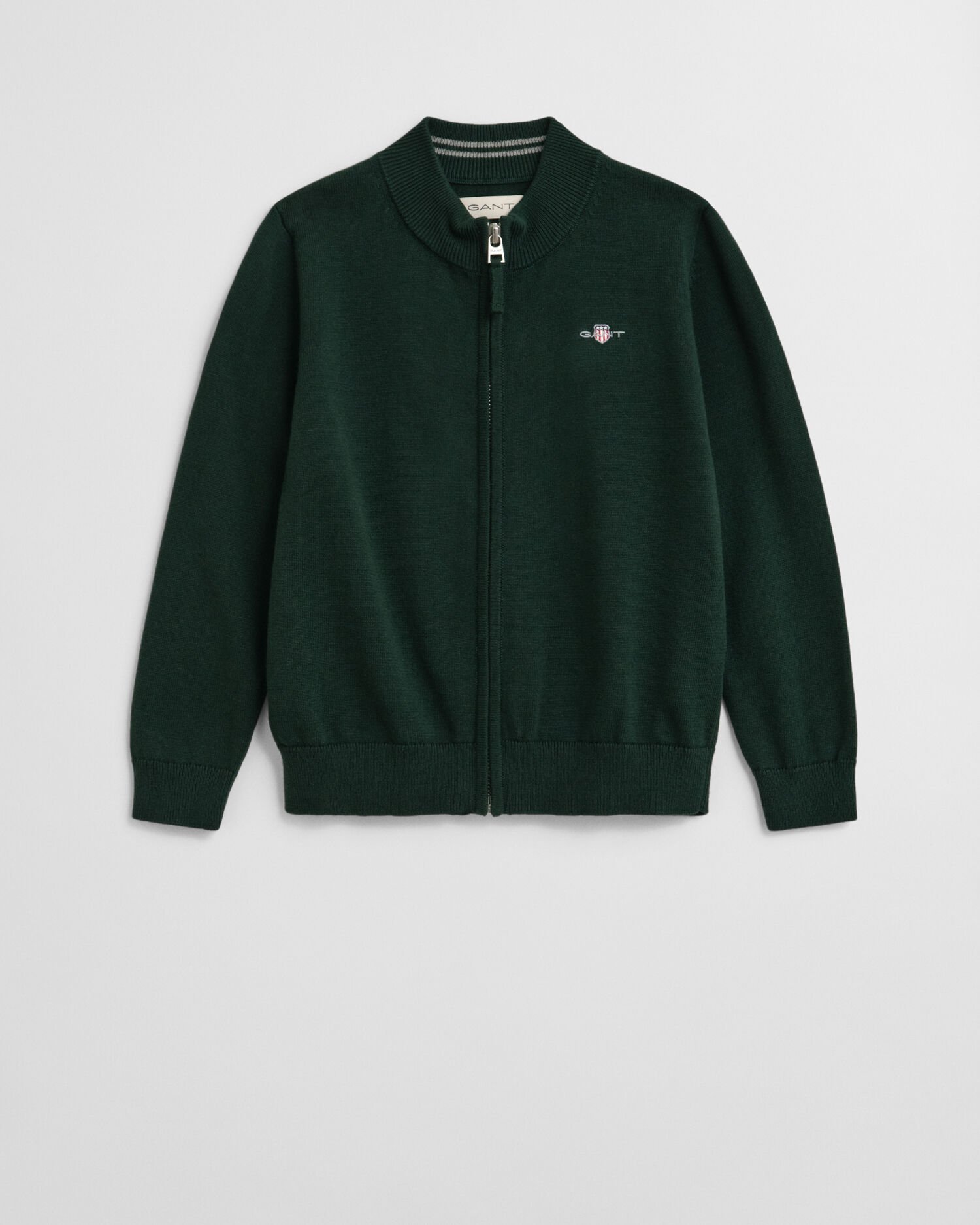 Kids Shield cardigan i bomuld med lynlås