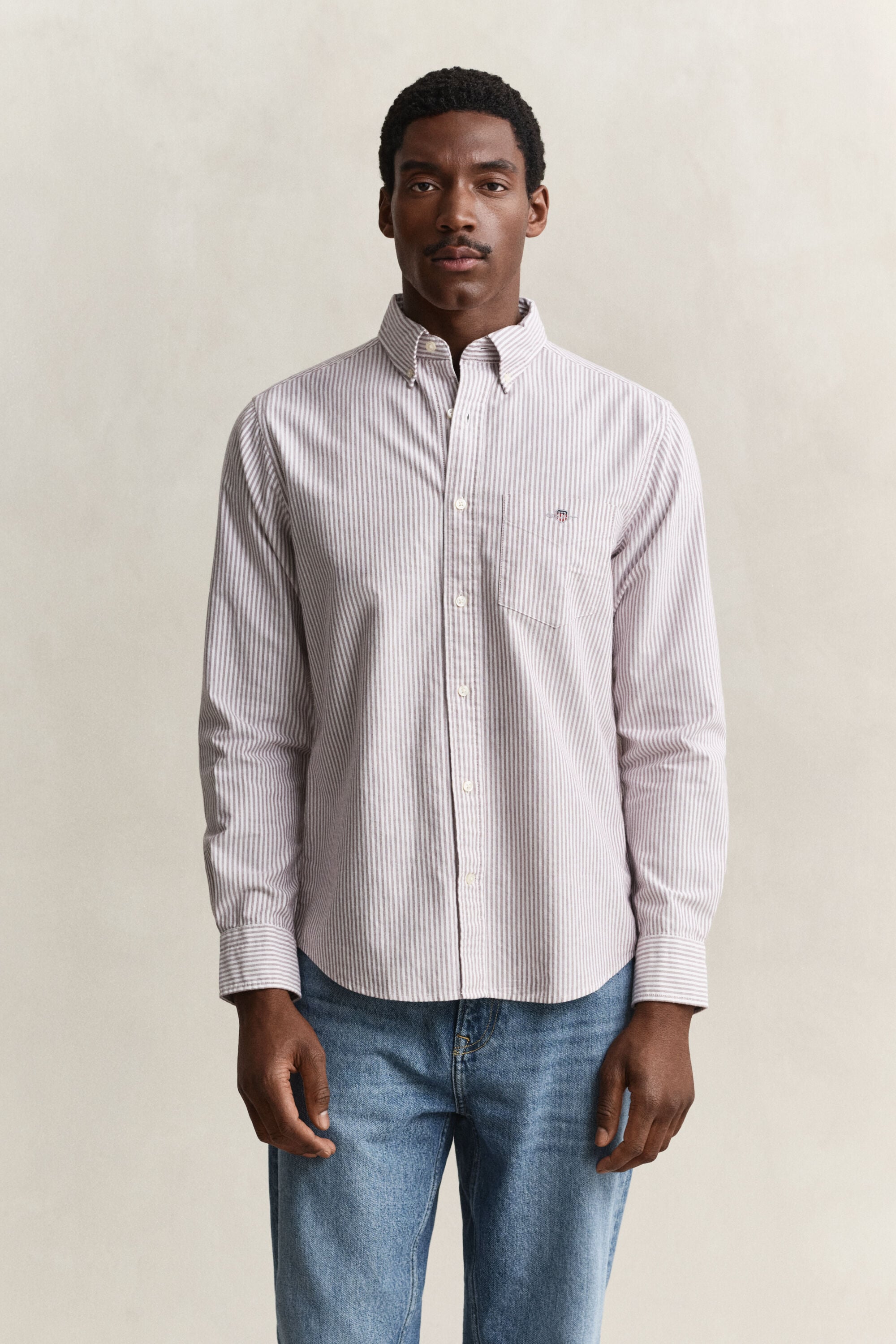 Classic Regular Oxford skjorte med striber