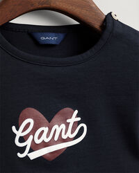 Girls Script T-shirt med hjerte