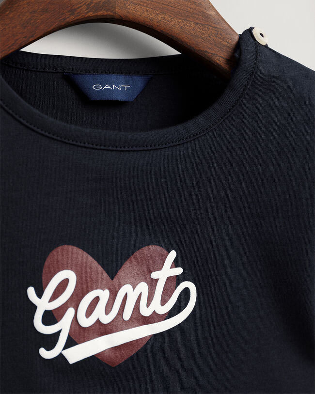 Girls Script T-shirt med hjerte