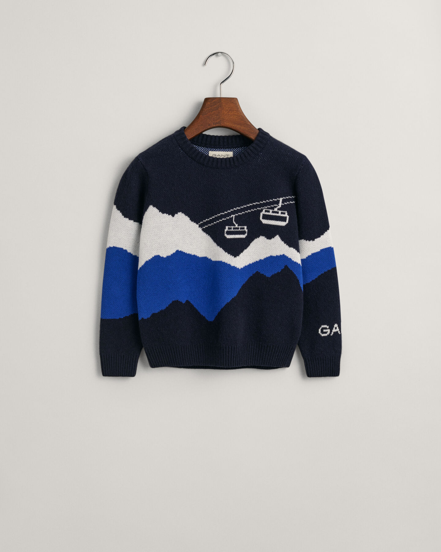 Kids Alpine jacquard crewneck sweater