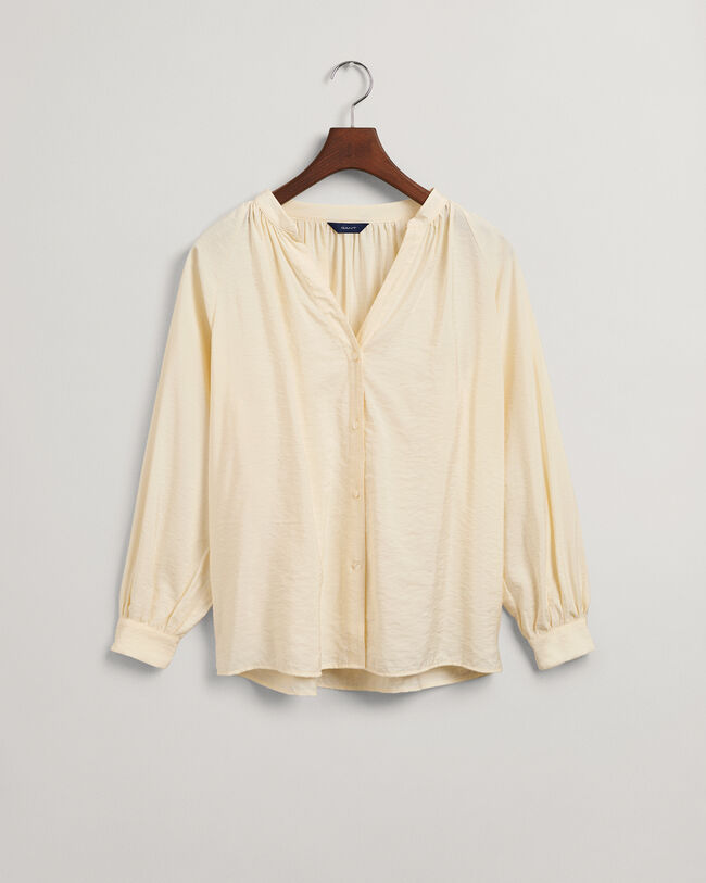 Bluse med stående krave