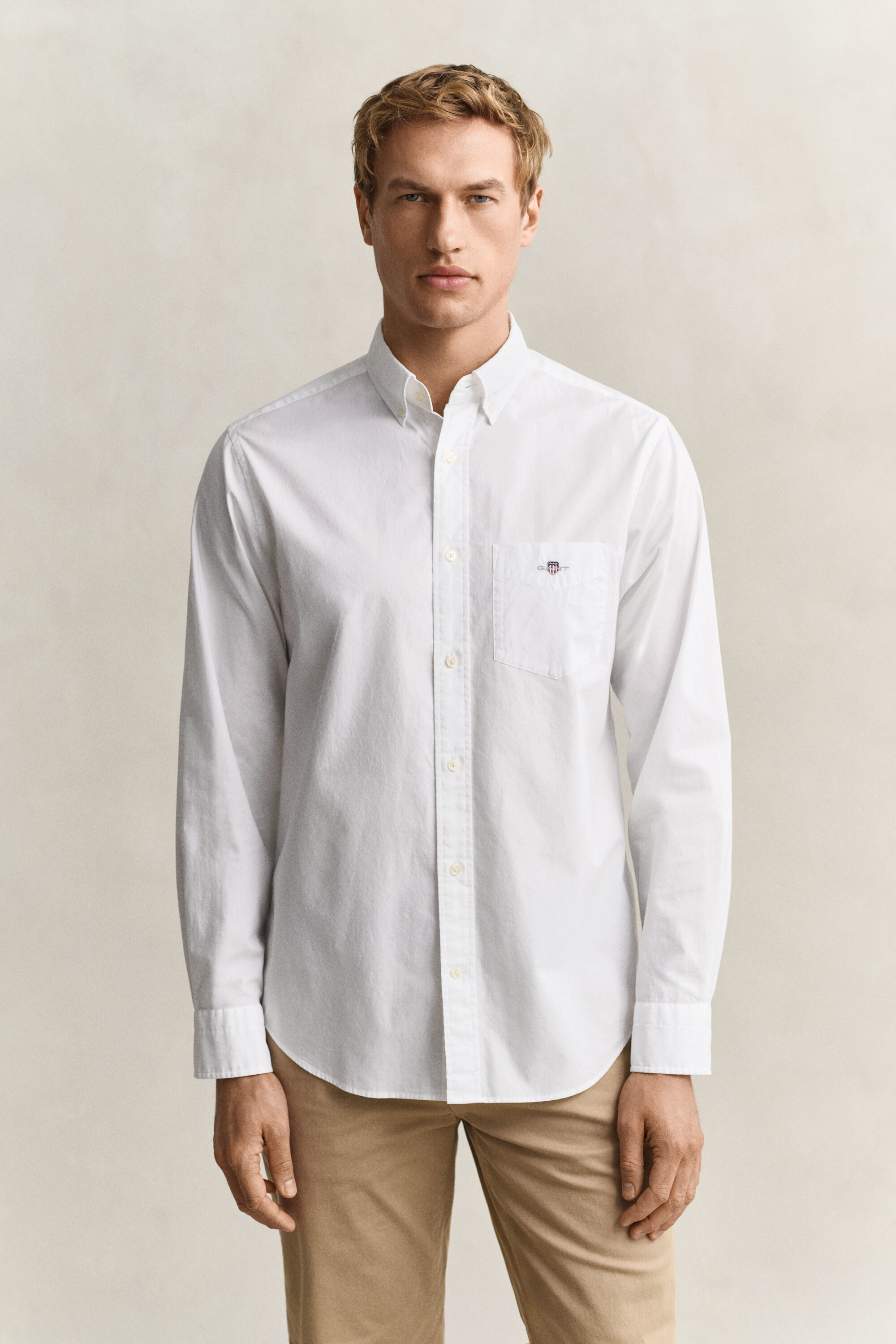 Regular fit klassisk poplin-skjorte