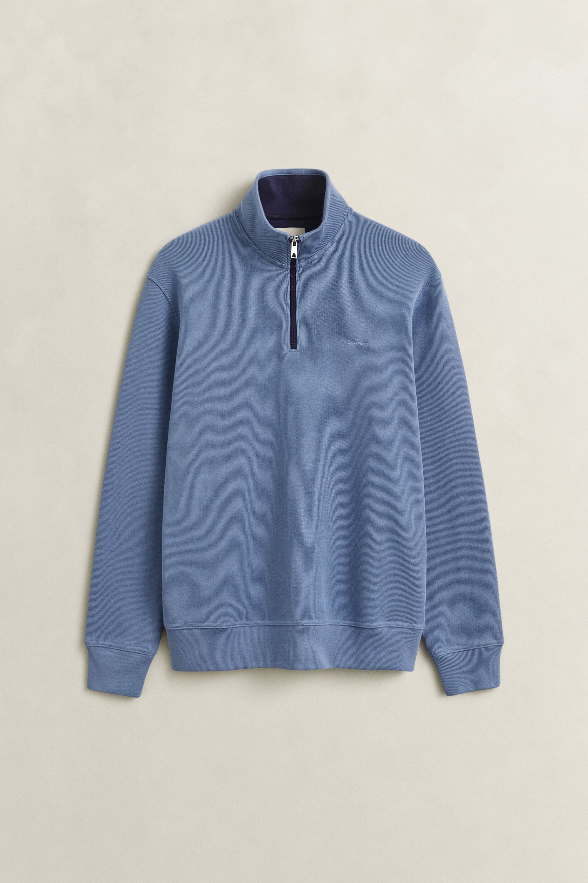 Sacker Rib sweatshirt med halv lynlås