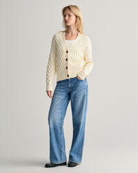 Tekstureret strikket cardigan