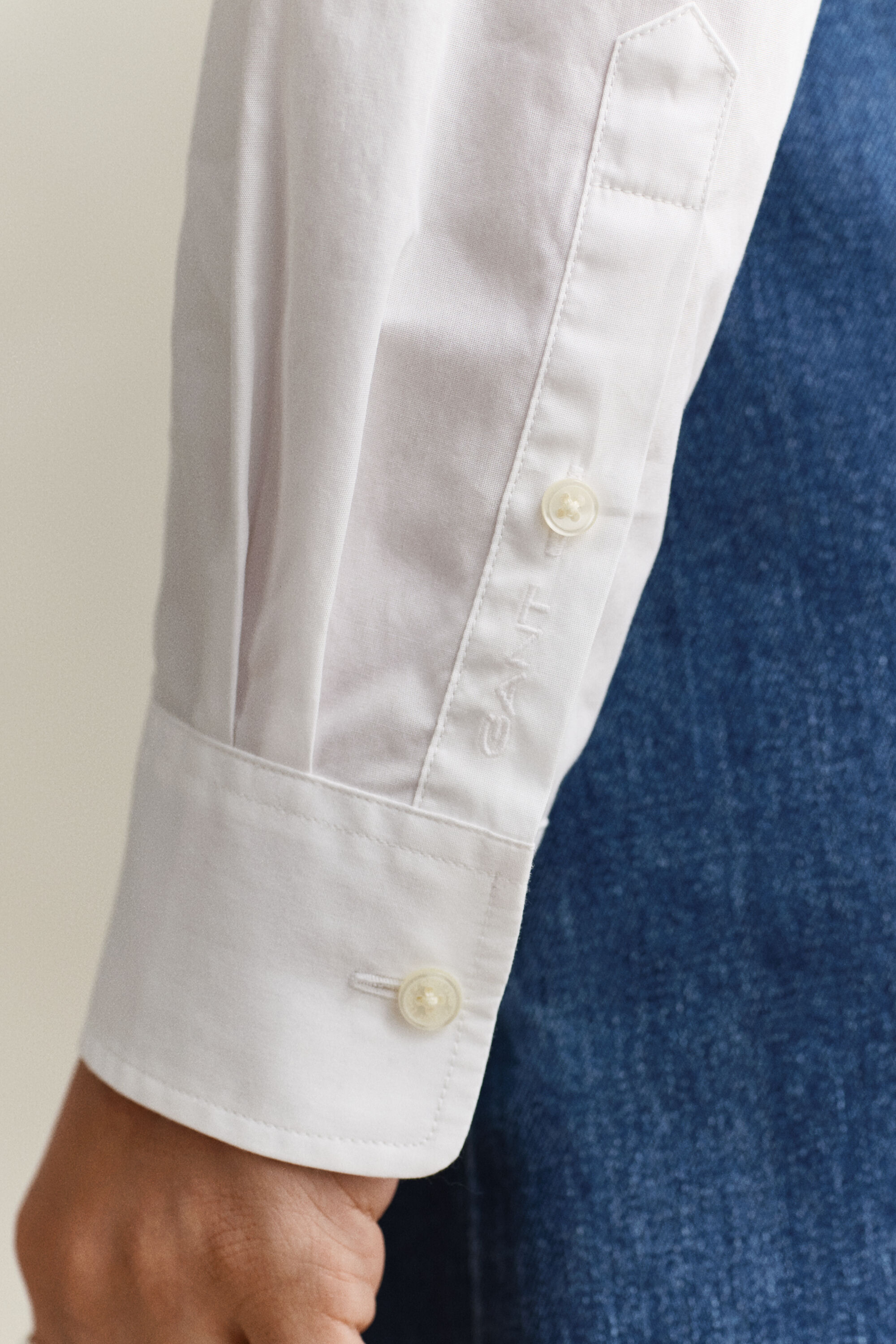 Flæset bomuldsskjorte