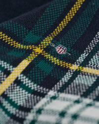 Teens strikket sweater med crewneck og tern