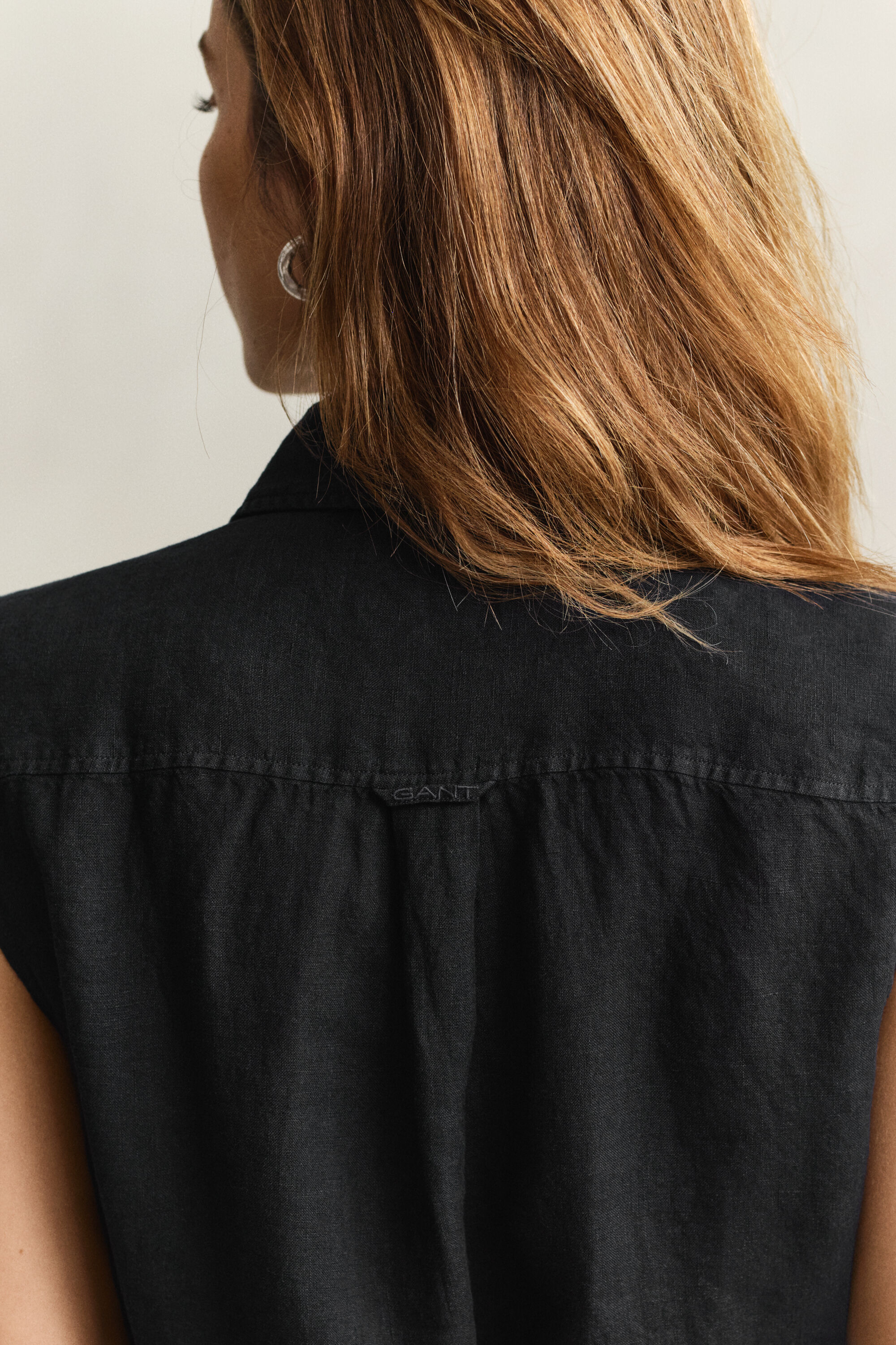 Kjole i hør uden ærmer