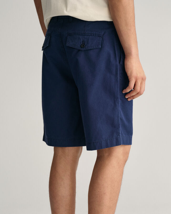 Regular fit shorts af bomuld og hør