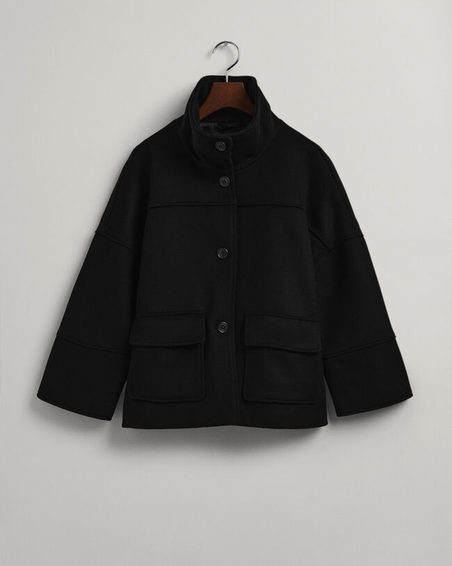 Kort jakke af uldblanding