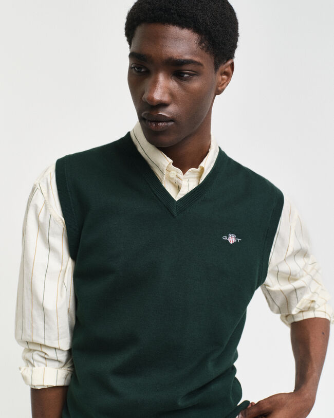 Klassisk vest af bomuld