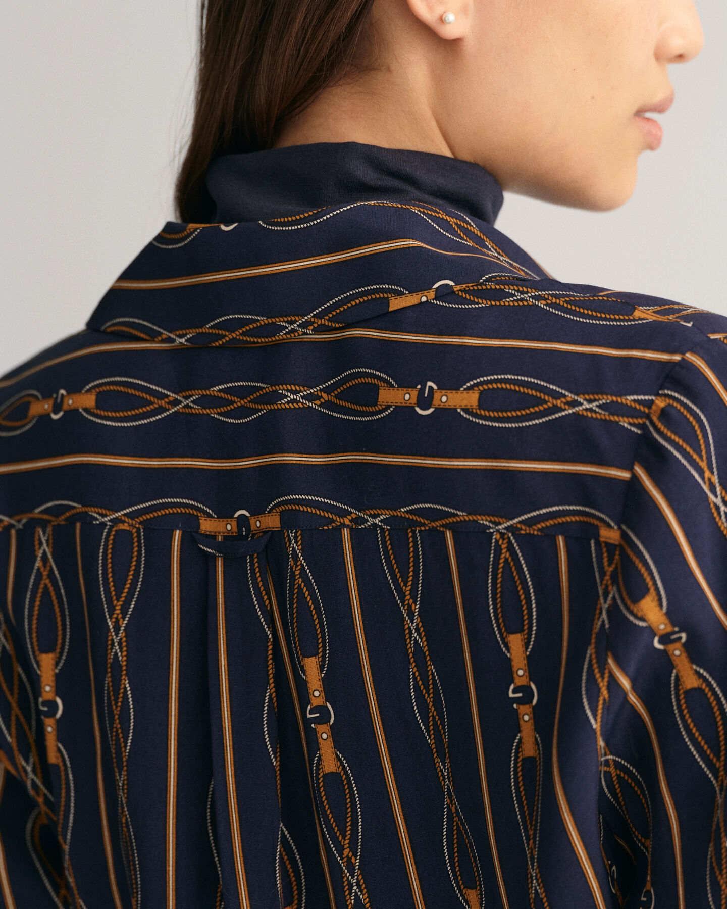 Regular fit Rope-stribet slå-om kjole