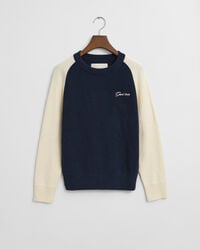 Crewneck sweater med farveblokke