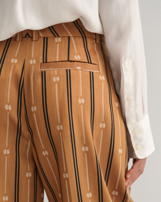 Relaxed fit Monogram stribede bukser