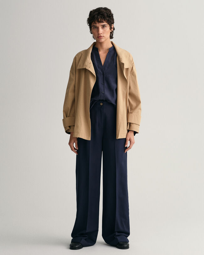 Relaxed fit bomuldssilkebluse