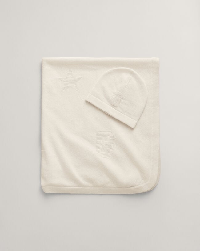 Baby gavesæt med tæppe og beanie