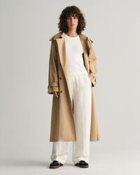 Relaxed fit pull-on bukser i hørblanding