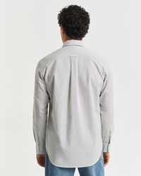 Regular fit klassisk poplin-skjorte med tern