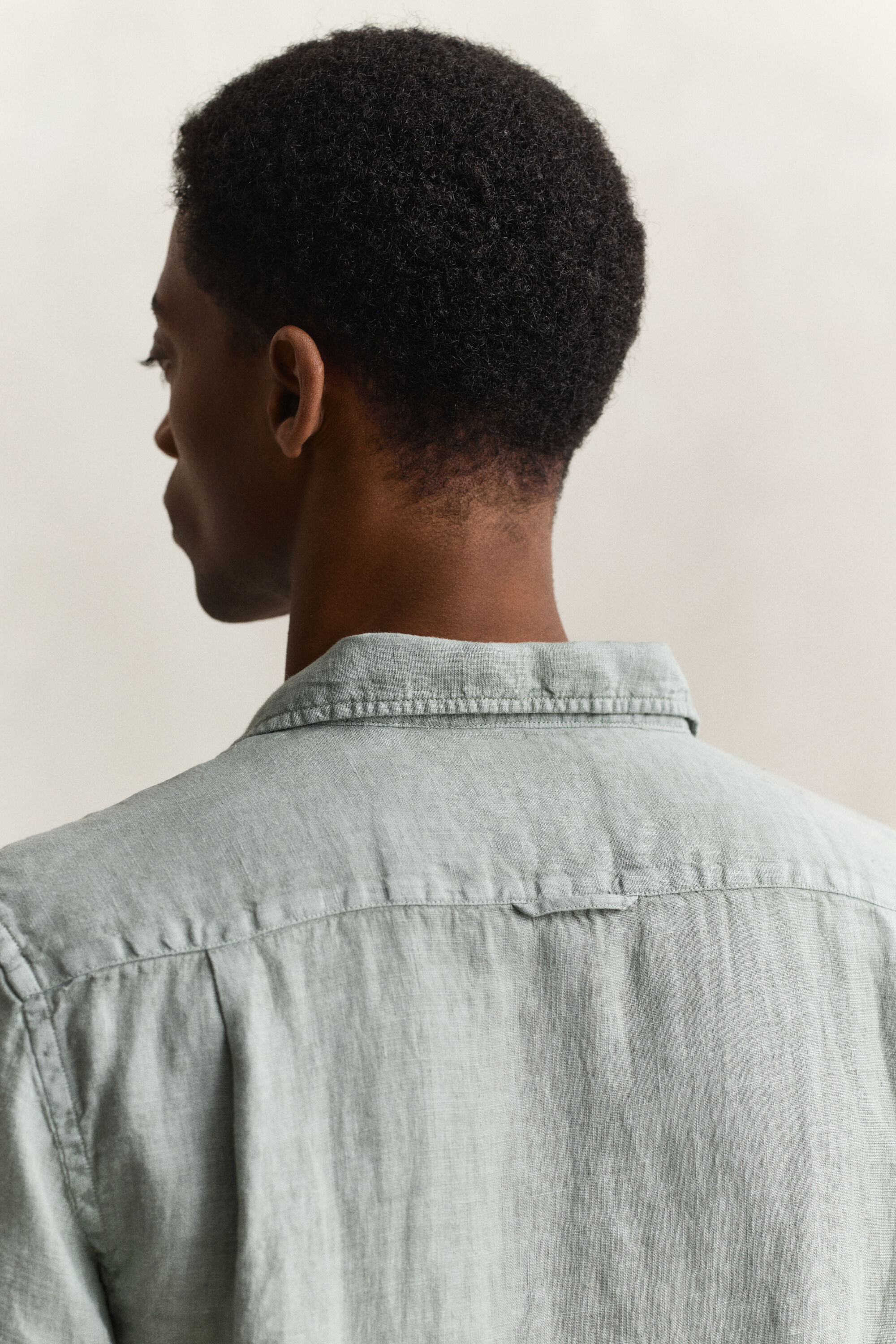 Kortærmet skjorte af hør