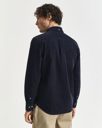 Regular fit skjorte af jernbanefløjl