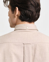 Regular fit melange-flannelskjorte