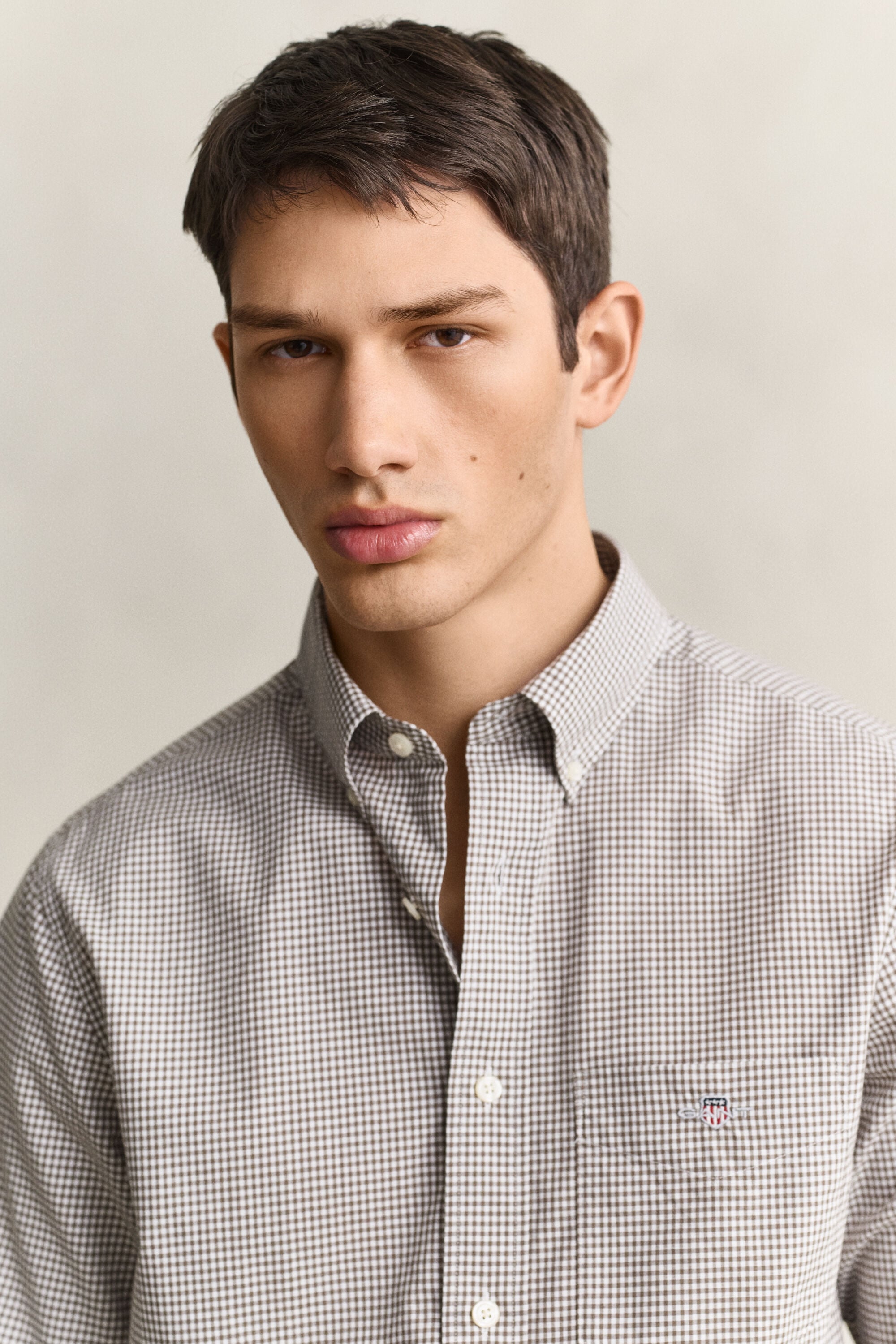 Gingham klassisk poplin-skjorte