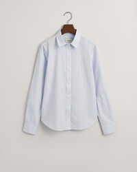 Regular fit gingham poplin skjorte