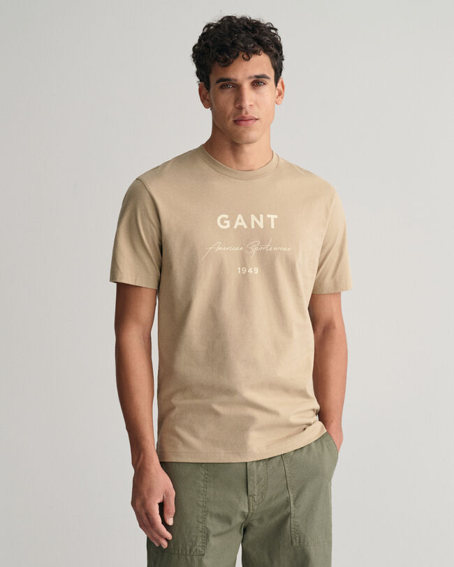 T-shirt med GANT Script Graphic tryk