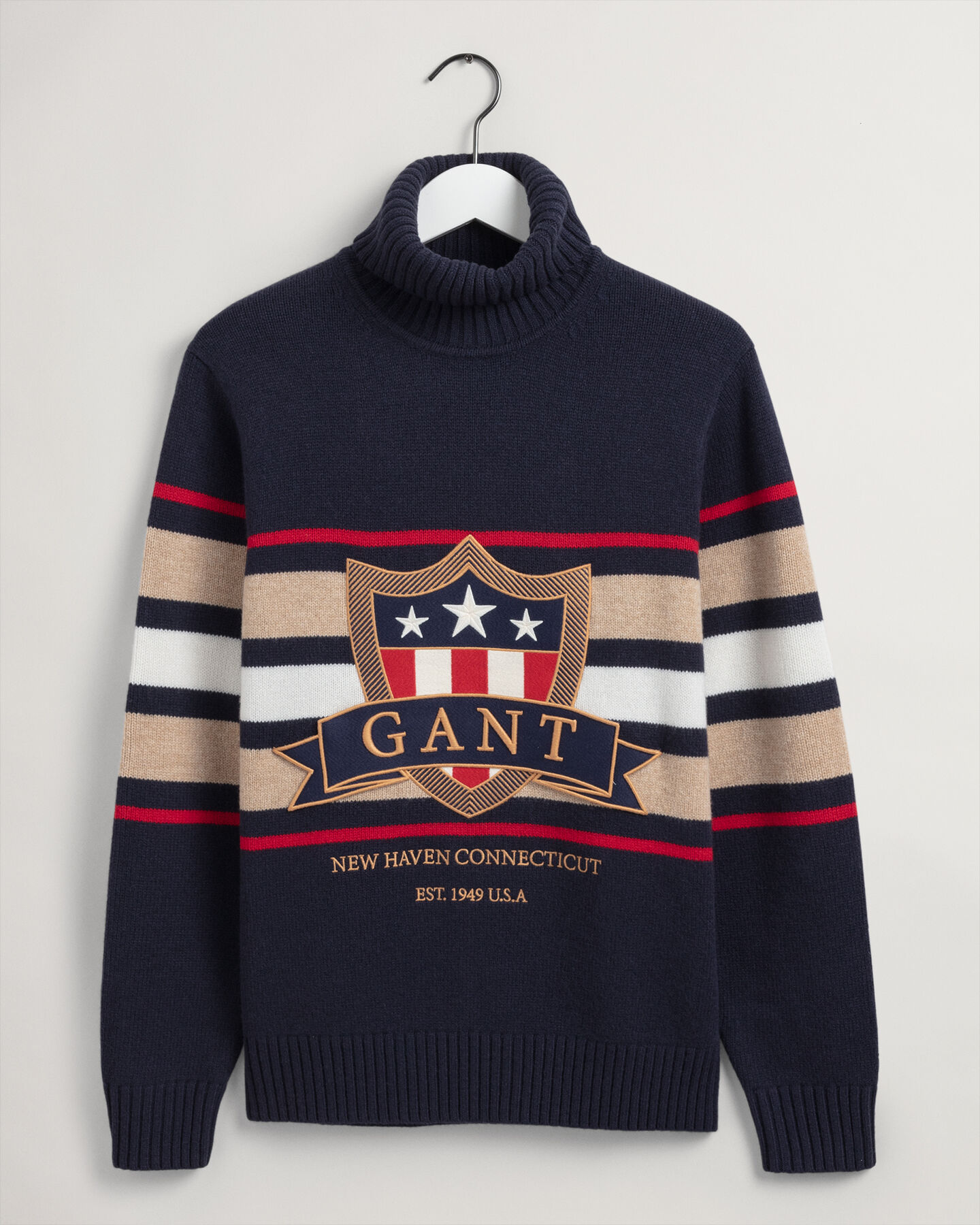 Banner Shield sweater med rullekrave