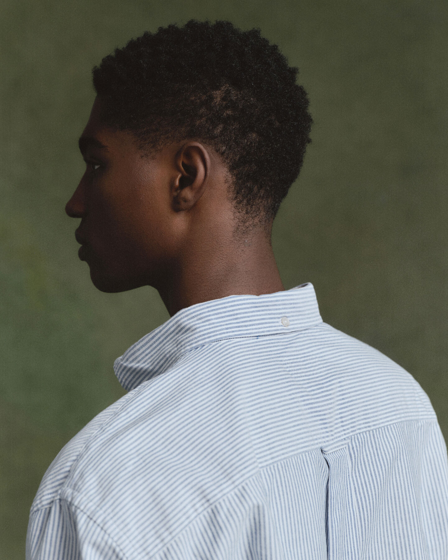 Relaxed fit US Oxford bankerstribet skjorte