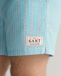 Classic fit seersucker badeshorts