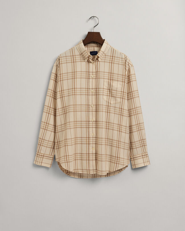 Relaxed fit ternet flannelskjorte