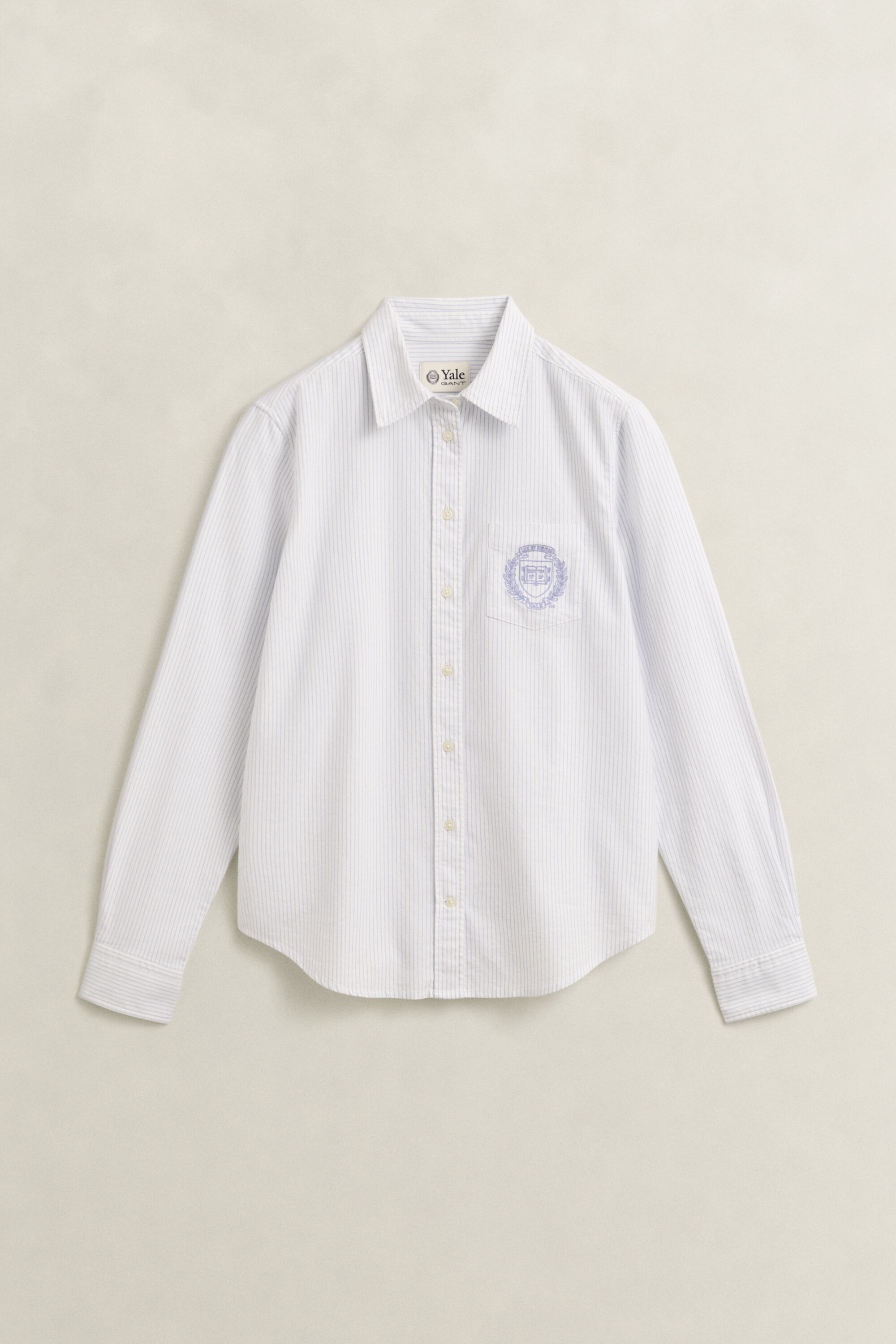 Gant x Yale stribet Oxford skjorte