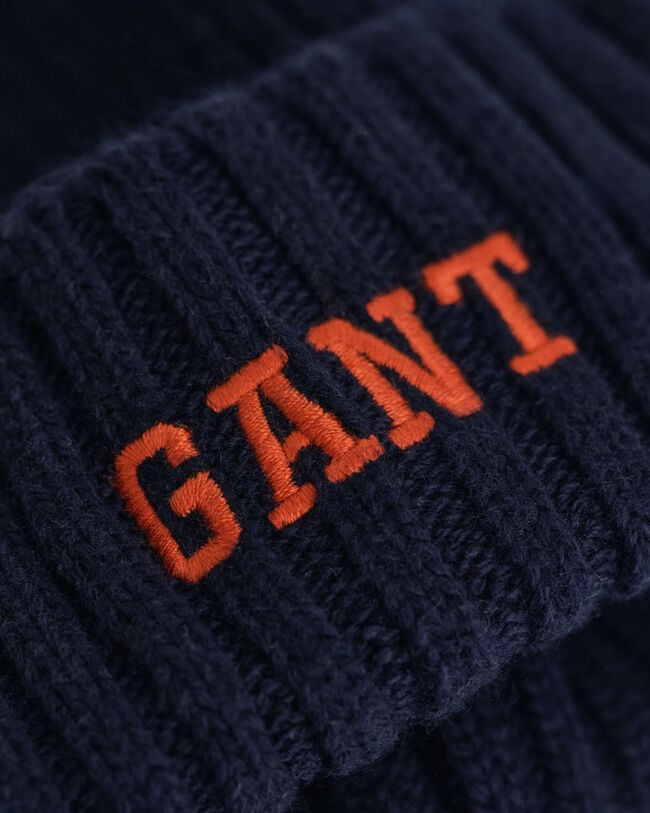 Teens beanie af bomuld med grafik