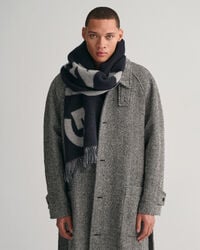 Graphic jacquard-vævet halstørklæde