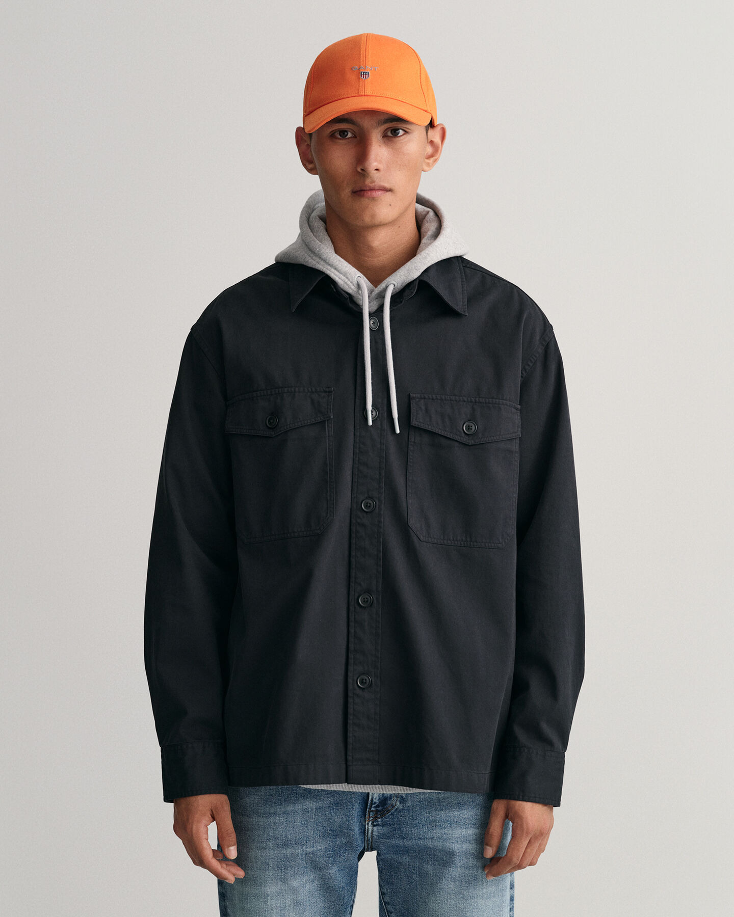 Høj cap af bomuldstwill