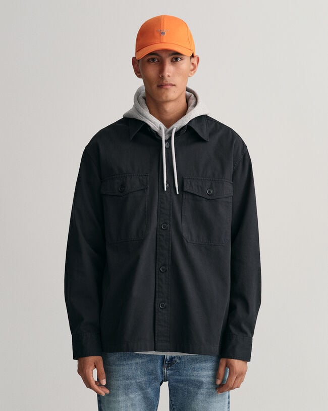 Høj cap af bomuldstwill