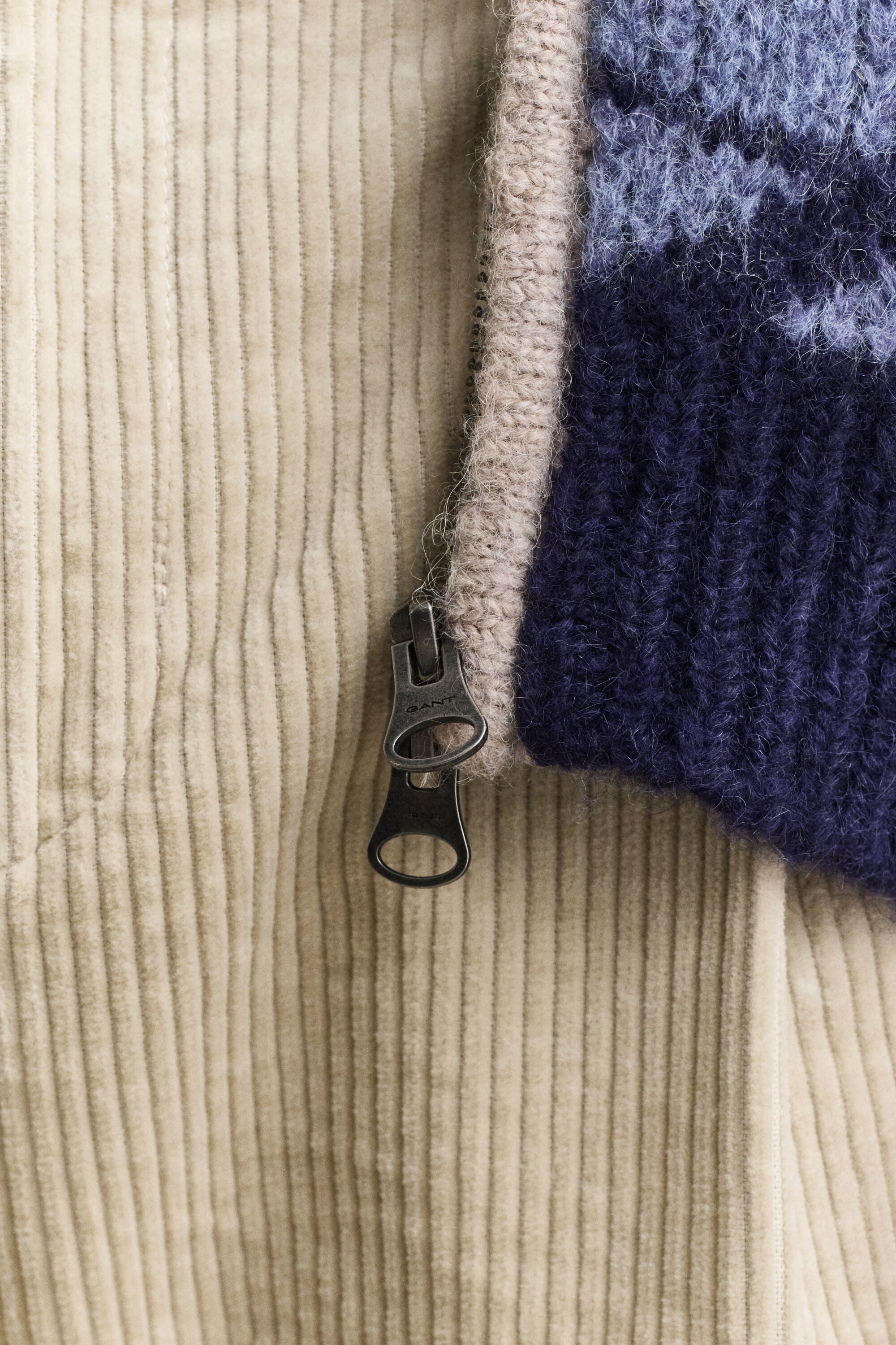Jacquard cardigan i alpakauldblanding med lynlås