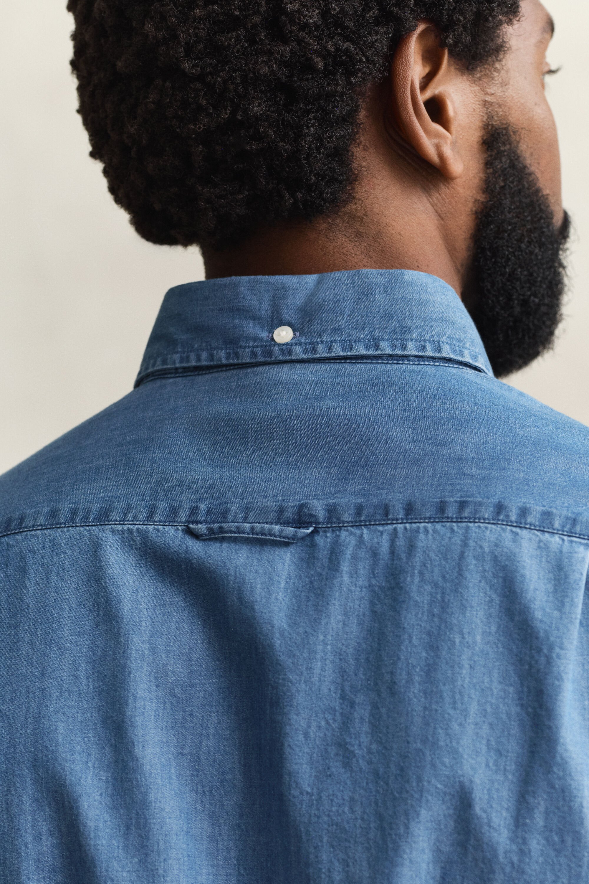 Slim fit indigo-skjorte