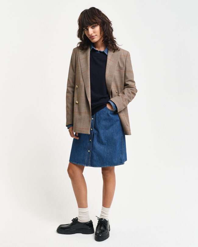 Crewneck sweater i ekstra fin lammeuld