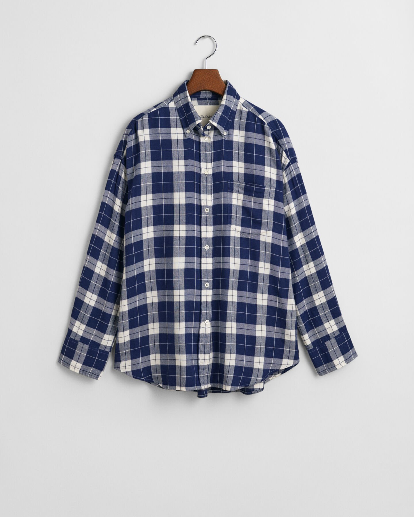 Oversized ternet flannelskjorte