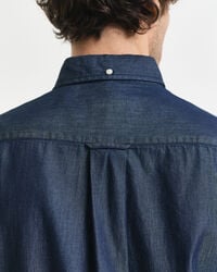 Regular fit indigo-skjorte