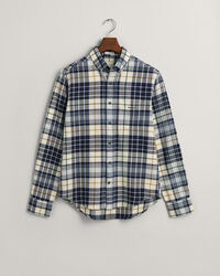 Regular fit skotskternet flannelskjorte
